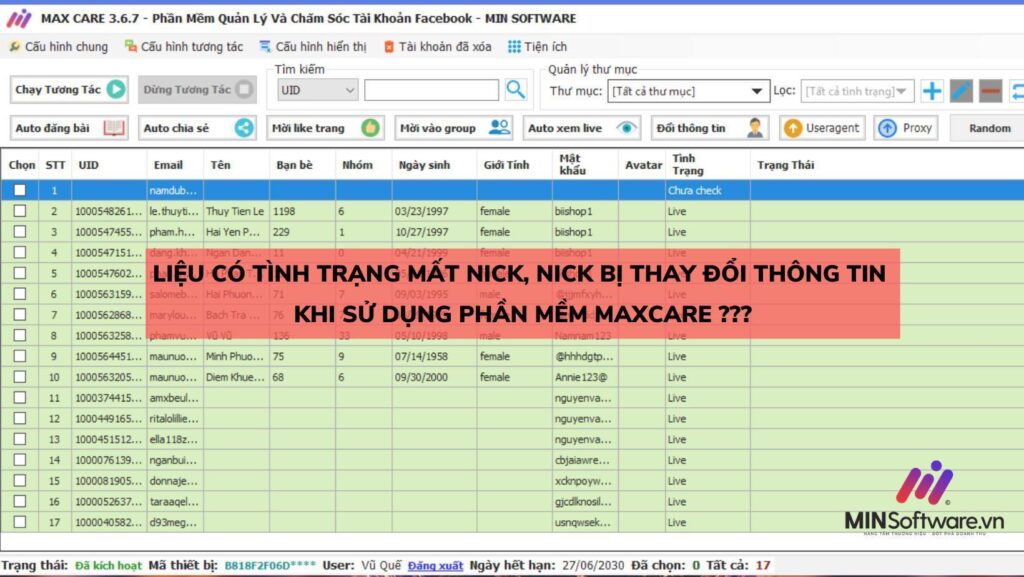 Phần Mềm Maxcare Full Crack Mất Nick