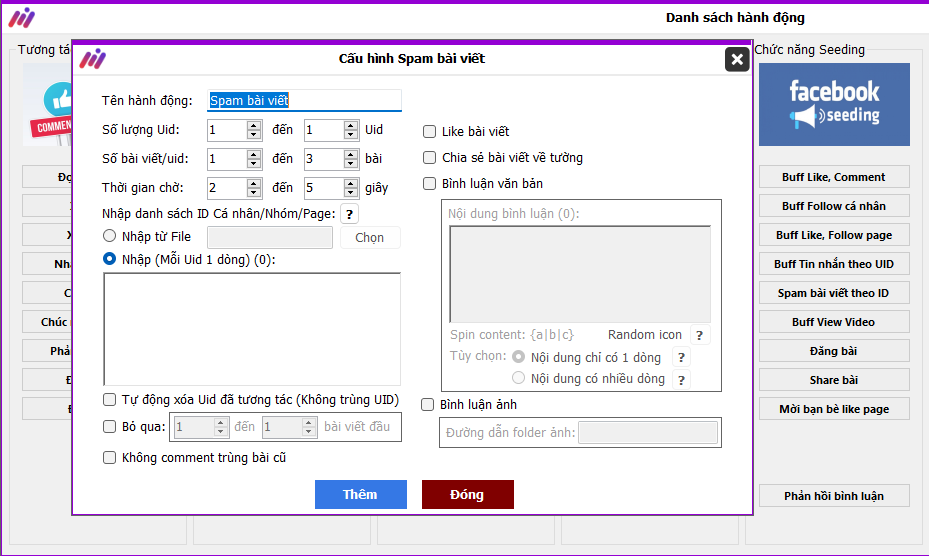 Spam Bài Viết Theo ID Spam Bài Viết Theo ID
